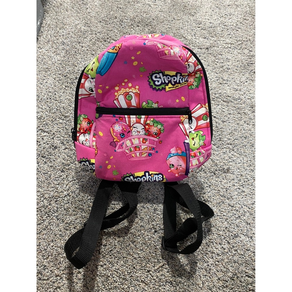 Shopkins Mini Backpack Pink All Over Print Character Small Bookbag Kids Bag